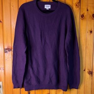 Pull&Bear Rich Purple Crewneck Sweater